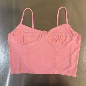 pink crop top